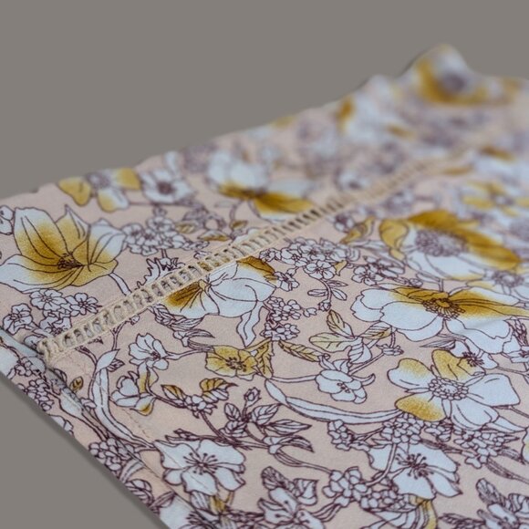 Band of Gypsies Tan Floral Print Boho Kimono - One Size - Picture 7 of 7